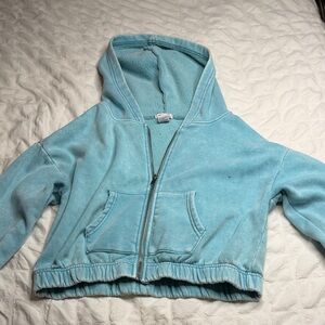 Light Blue Zip-Up Hoodie